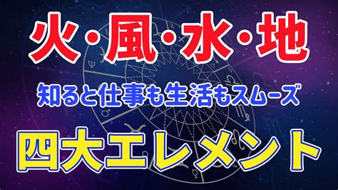 風水火地|12星座【4つのエレメント】火・土・風・水の意味や。